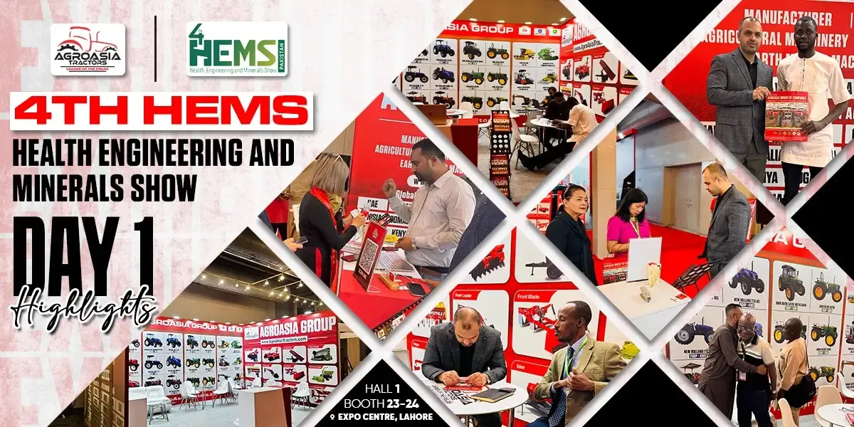 AgroAsia Tractors showcases Massey Ferguson & New Holland at HEMS 2025 Lahore, highlighting global excellence in modern agri-machinery solutions.